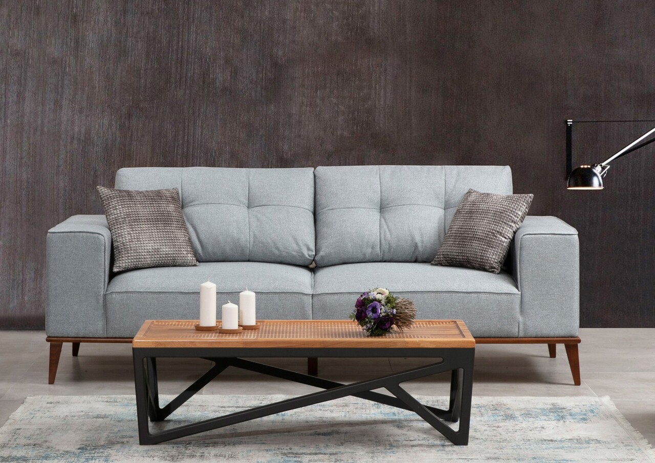 Canapea extensibila 3 locuri, Atelier del Sofa, 560ARE1306, Gri - imagine 6